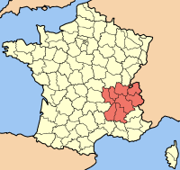 carte région Rhône-Alpes